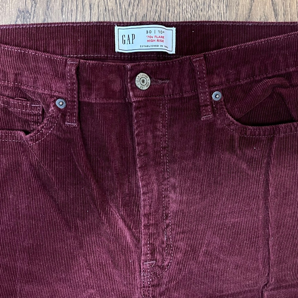 Tha Gap High Rise Corduroy '70s Flare Pants